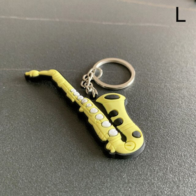 מחזיק מפתחות גיטרה כינור וסקסופון azamra