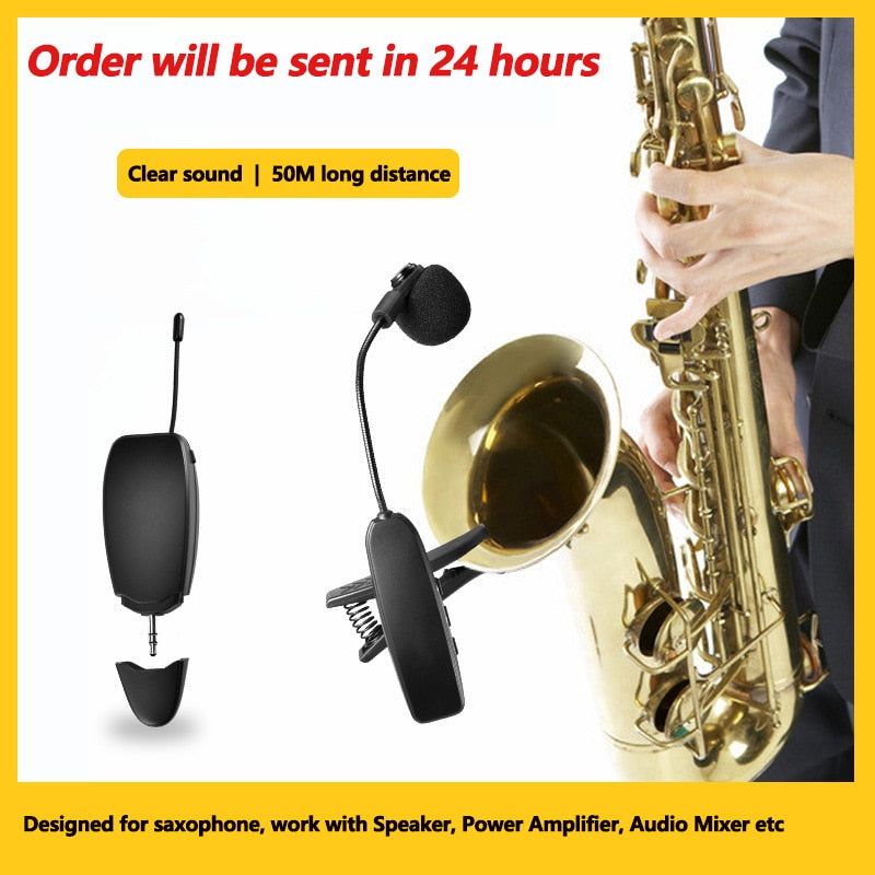מקרופון לסקסופון או חצוצרה  או חליל ufh musicstoke